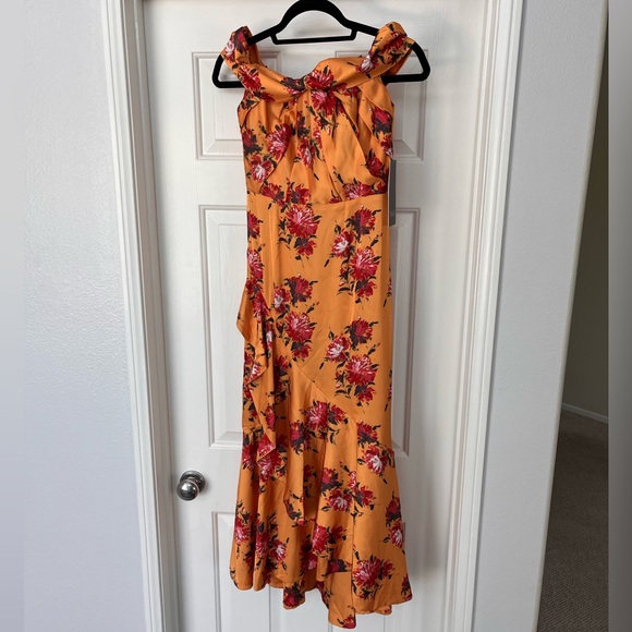 THEIA Rylee Floral Off Shoulder Dress - Picture 2 of 10